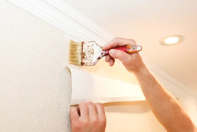 Pose de papier peint à Casteil — revêtements muraux et toiles de verre